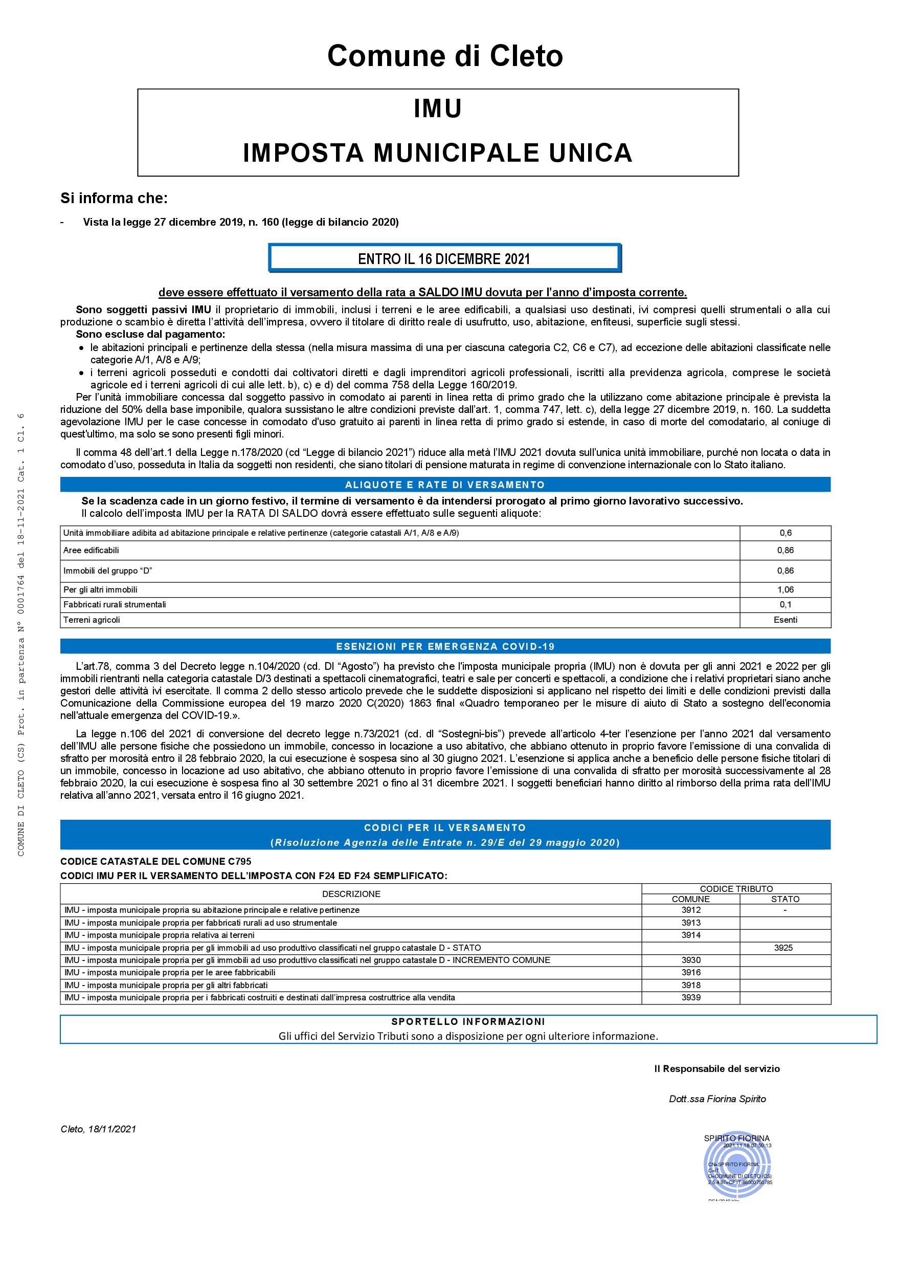 Saldo IMU 2021 in scadenza il 16 dicembre 2021